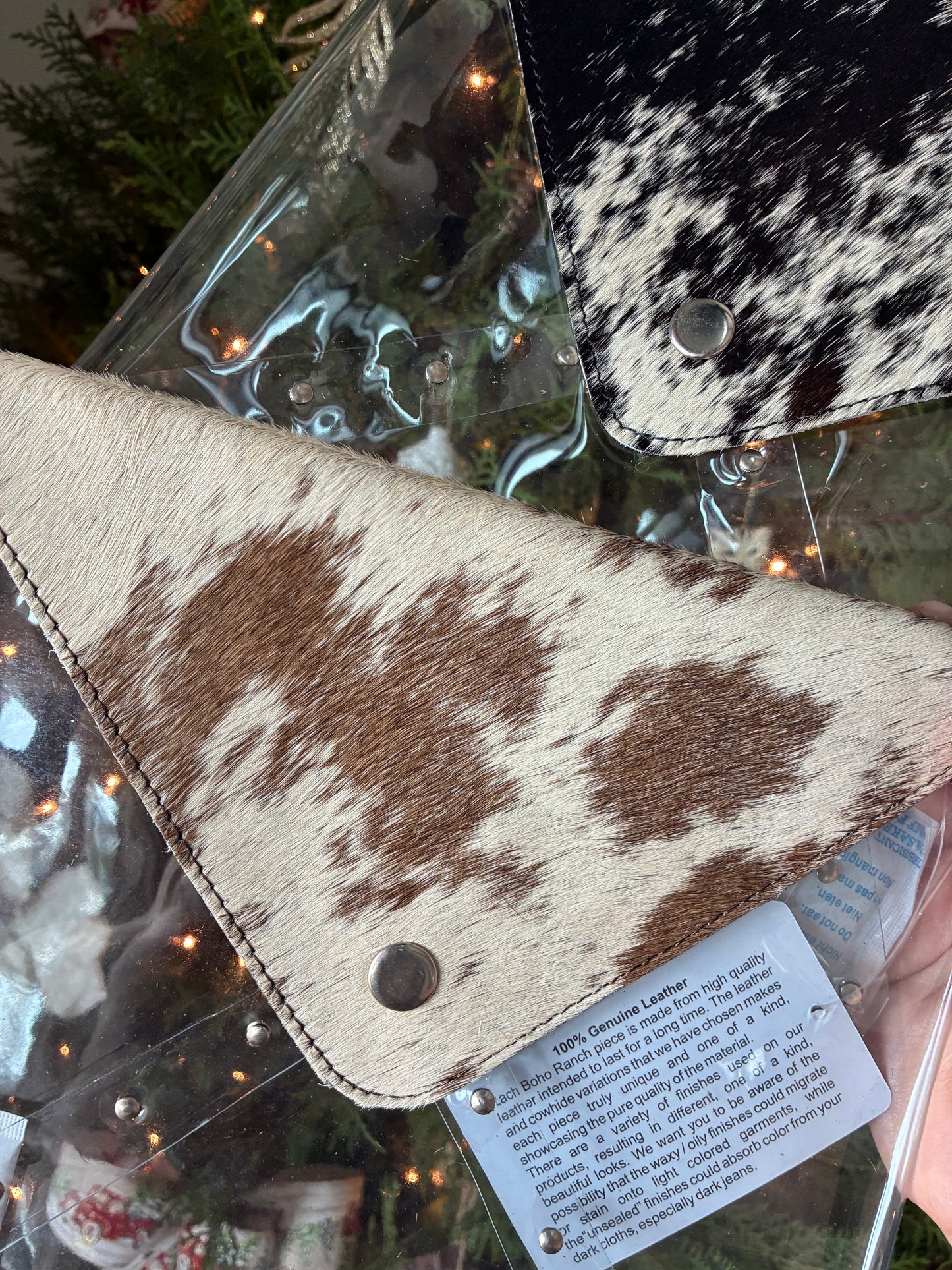 Cowhide Clear Purse