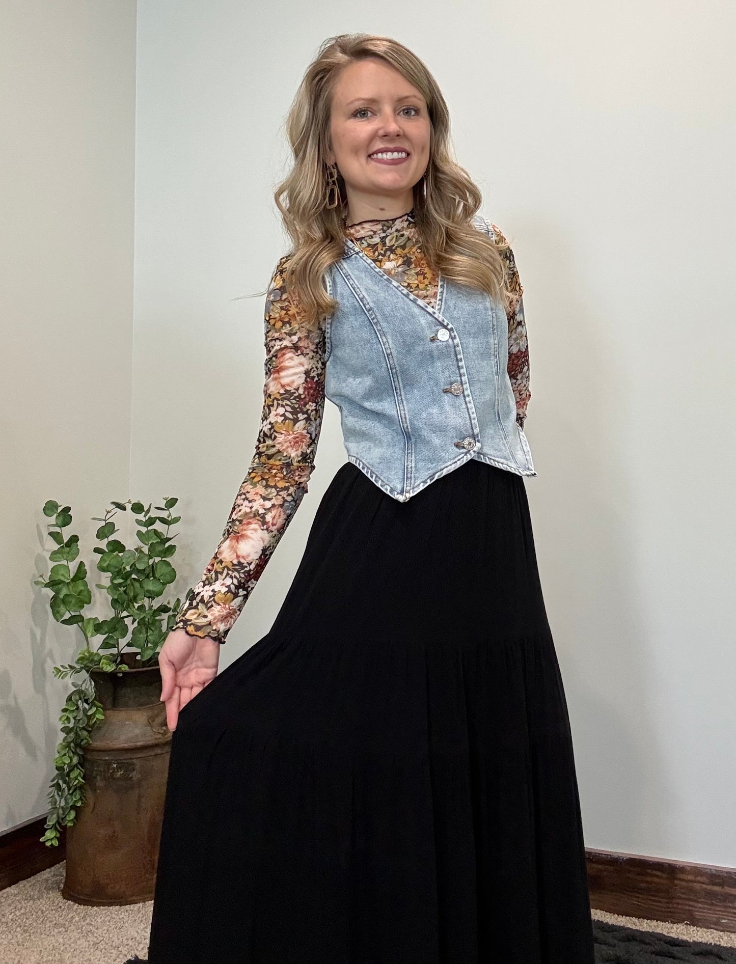 Tiered Maxi Skirt