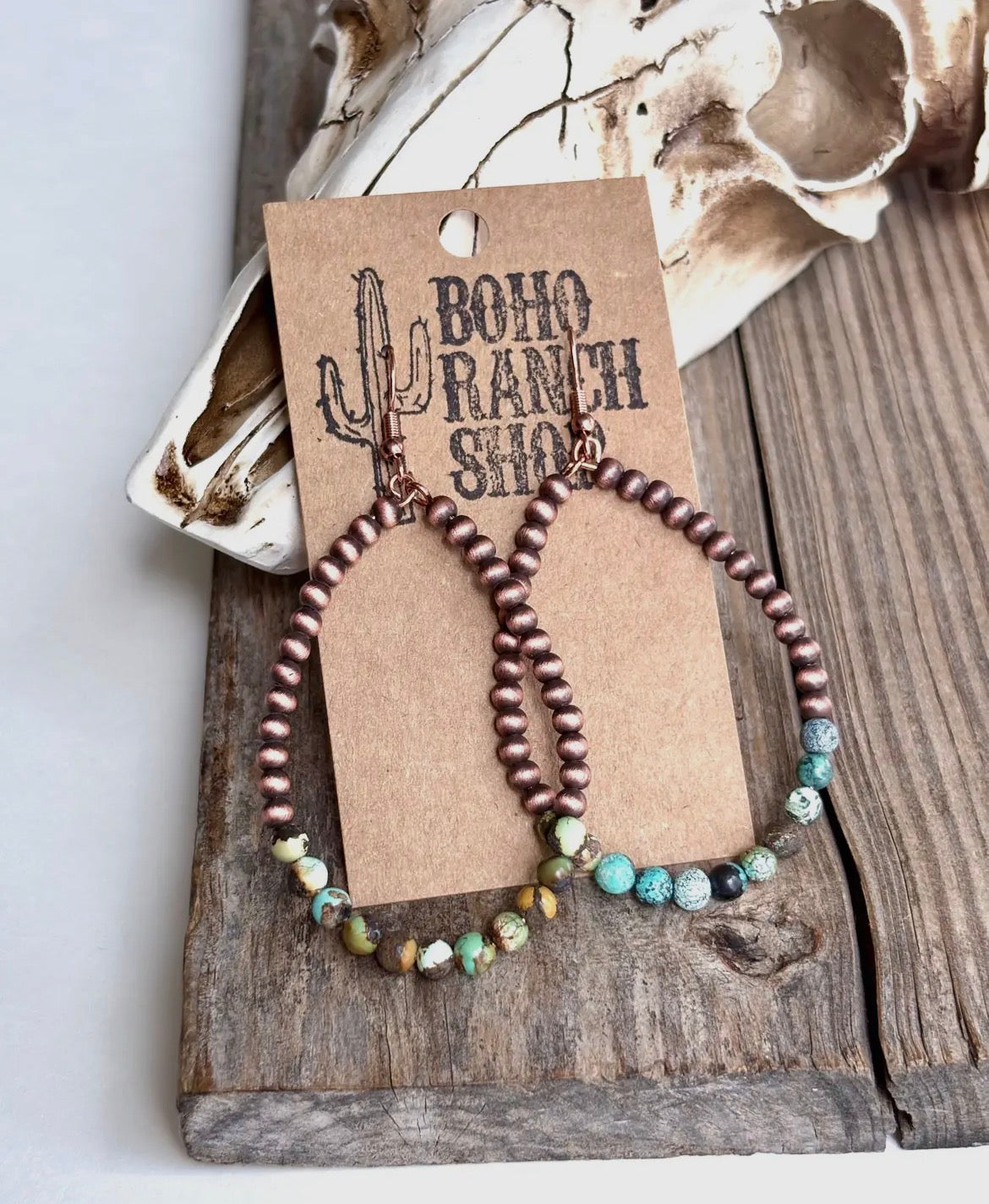 Navajo Pearl Style Teardrop Earrings