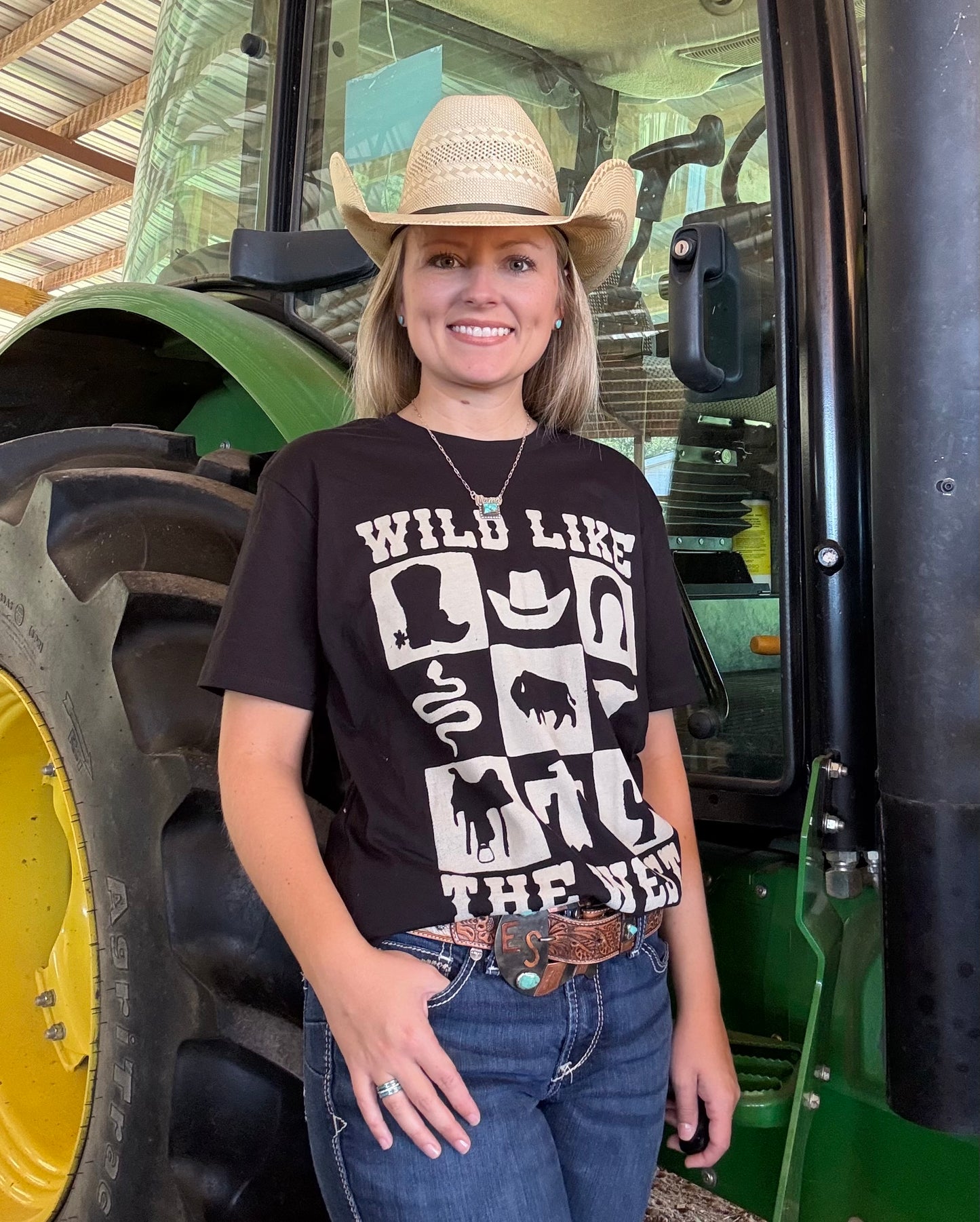 Checkerboard Graphic T Shirt