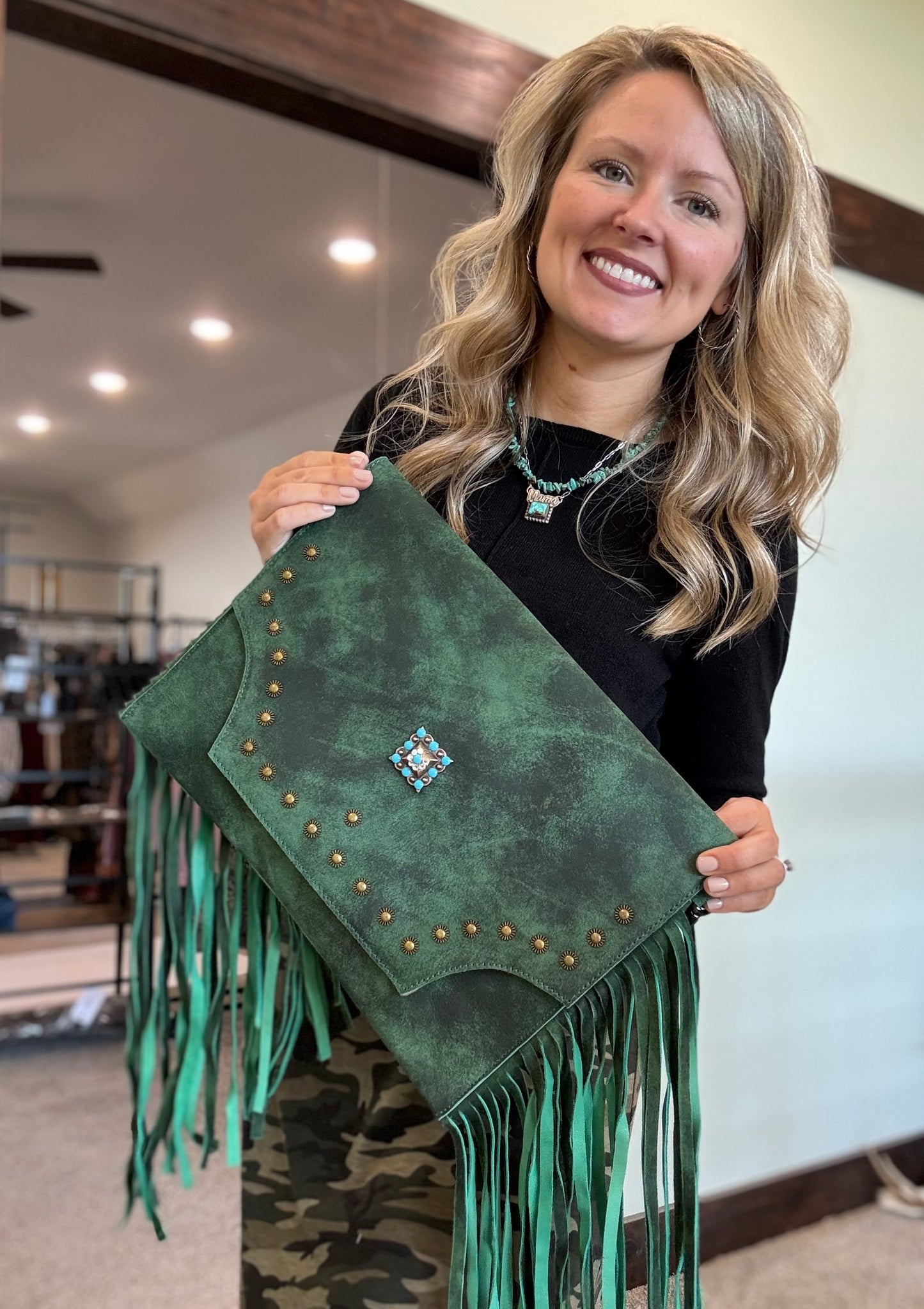 Green crossbody