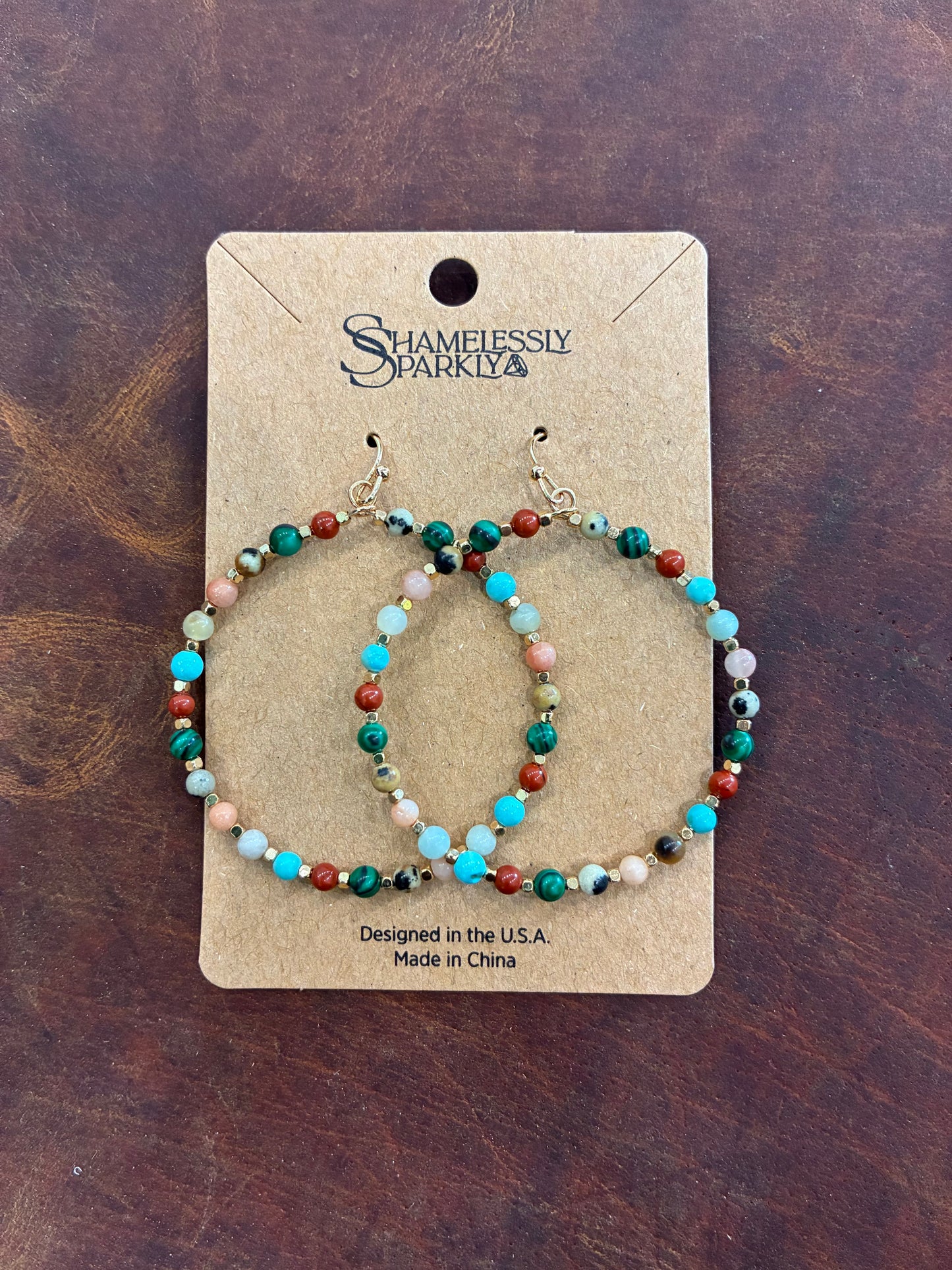 Multicolored Natural Stone Earrings